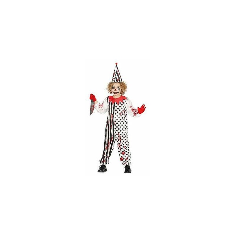 DEGUISEMENT HALLOWEEN ENFANT CLOWN BLANC  TAILLE 10-12  ANS 