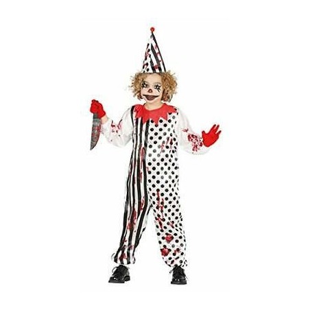 DEGUISEMENT HALLOWEEN ENFANT CLOWN BLANC  TAILLE 10-12  ANS 