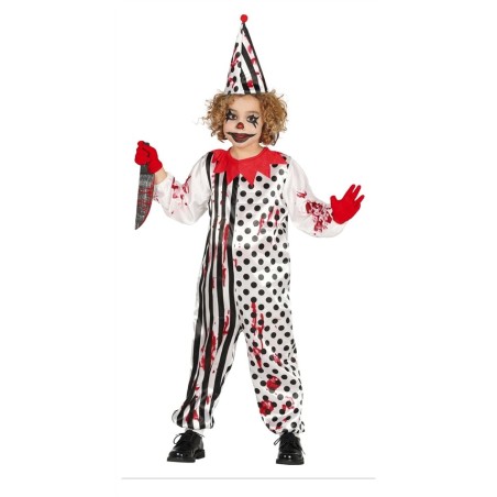 DEGUISEMENT HALLOWEEN ENFANT CLOWN BLANC  TAILLE 7-9  ANS 