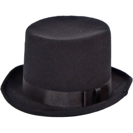 CHAPEAU HAUT DE FORME NOIR TAILLE UNIQUE 