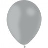 10 BALLONS LATEX 28 CM METAL ARGENT BALLOONIA