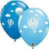 25 BALLON LATEX MONTGOLFIERE BLEU CLAIRE ET BLEU FONCE 11"