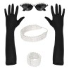 SET TIFFANY ANNEE 50'S LUNETTE, GANTS ET COLLIER