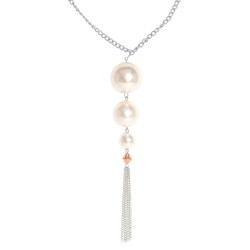 COLLIER AVEC GRANDE PERLE BLANCHE ANNEE 20 