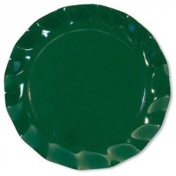 5 ASSIETTES VERT FORET 32.4 CM