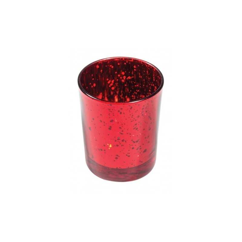 BOUGEOIR ROUGE METAL 5.5 CM X 6.7 CM