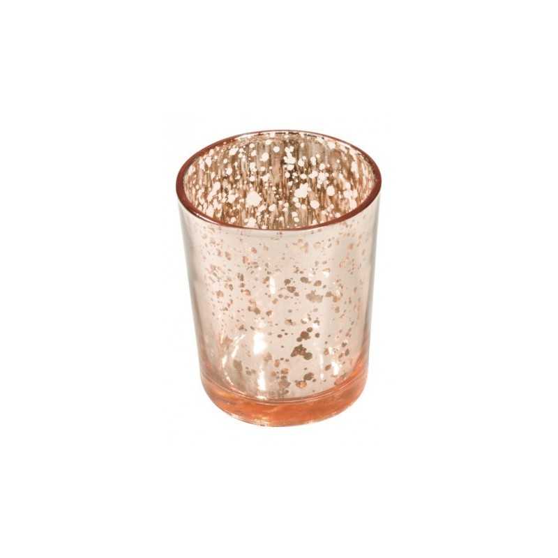 BOUGEOIR ROSE GOLD METAL 5.5 CM X 6.7 CM