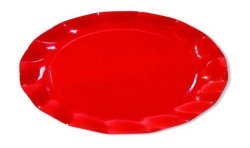 5 SOUS ASSIETTES ROUGE 32.4 CM