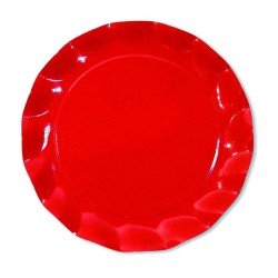 5 SOUS ASSIETTES ROUGE  32.4 CM