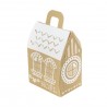 SET 6 BOITES KRAFT MAISON NOEL 6 X 4 X 8 CM SET 6 BOITES KRAFT MAISON NOEL 6 X 4 X 8 CM