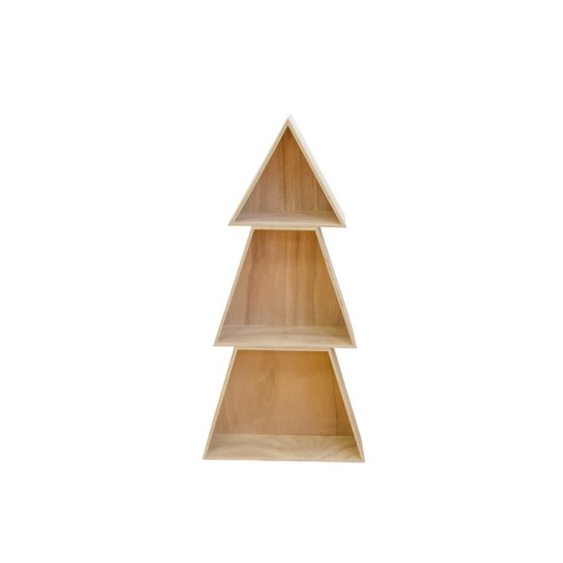 ARBRE DE NOEL BOIS 3 PIECES GIGOGNE 50 X 12 X 100 CM