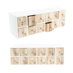 CALENDRIER DE L'AVENT ETAGERE BOIS 40,5 X 13,5 X 14 CM