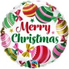 BALLON METALLIQUE ROND MERRY CHRISTMAS BOULE DE NOEL 46 CM  BALLON METALLIQUE ROND MERRY CHRISTMAS BOULE DE NOEL 46 CM