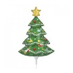 BALLON METALLIQUE SAPIN DE NOEL 14" 36 CM 