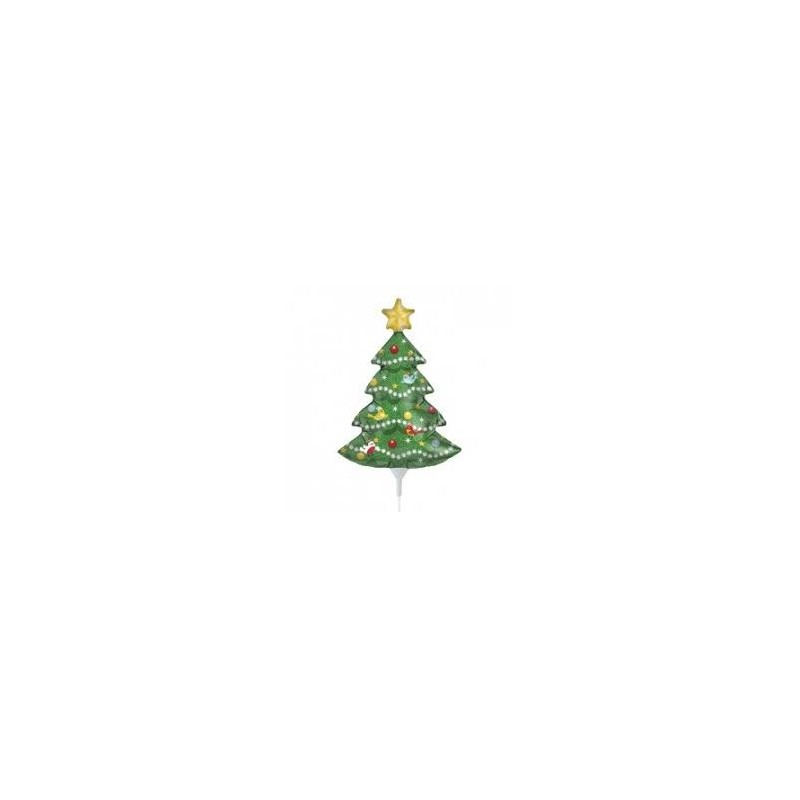 BALLON METALLIQUE SAPIN DE NOEL 14" 36 CM 