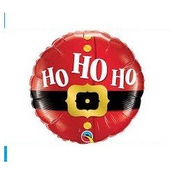 BALLON METALLIQUE ROND HO HO HO SANTA 9" 23 CM 