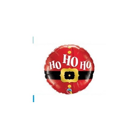 BALLON METALLIQUE ROND HO HO HO SANTA 9" 23 CM 