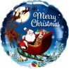 BALLON METALLIQUE ROND MERRY CHRISTMAS 46 CM 