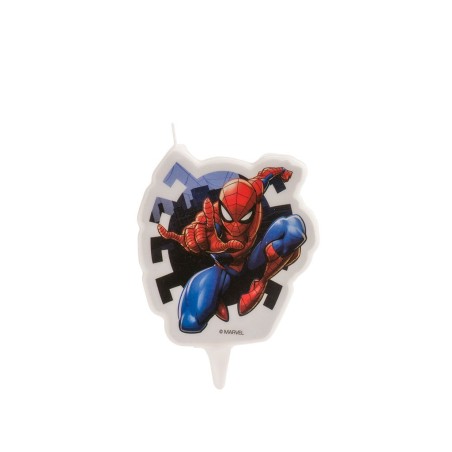 BOUGIE D'ANNIVERSAIRE SPIDERMAN 7.5 CM 