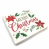 16 SERVIETTES BLANCHE MERRY CHRISTMAS  33 X 33 CM 