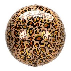 BALLON METALLIQUE ORBZ LEOPARD 38 X 40 CM 