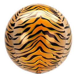 BALLON METALLIQUE ORBZ TIGRE   38 X 40 CM 