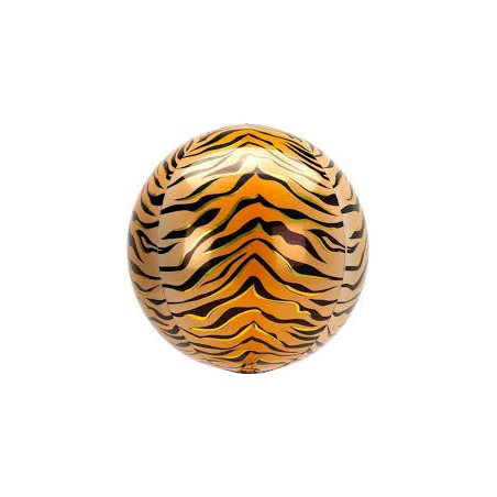 BALLON METALLIQUE ORBZ TIGRE   38 X 40 CM 