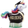 BALLON METALLIQUE LICORNE DIPLOME  83 CM  BALLON METALLIQUE LICORNE DIPLOME  83 CM
