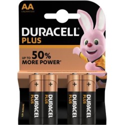 PILE DURACELL AA/LR06 PLUS POWER BLISTER DE 4 