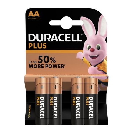 PILE DURACELL AA/LR06 PLUS POWER BLISTER DE 4 