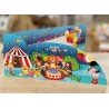 CARTE DOUBLE JOYEUX ANNIVERSAIRE THEME CIRQUE 26 X 11 CM 