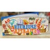 CARTE DOUBLE HEUREUSE RETRAITE VOYAGE 26 X 11 CM 