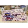 CARTE DOUBLE HAPPY  BIRTHDAY 26 X 11 CM 