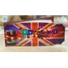 CARTE DOUBLE HAPPY BIRTHDAY THEME ROYAUME-UNI   26 X 11 CM 