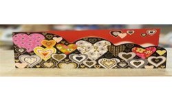 CARTE DOUBLE COEUR 26 X 11 CM 