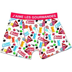 BOXER HOMME  J'AIME LES GOURMANDES TAILLE L 