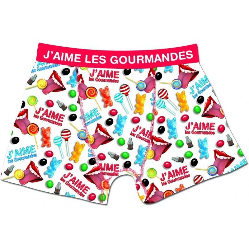 BOXER HOMME J'AIME LES GOURMANDES TAILLE L 