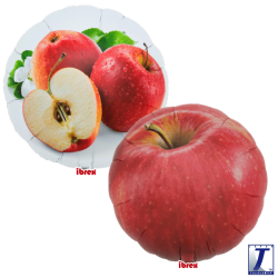 BALLON METALLIQUE ROND FRUIT POMME  35 CM 