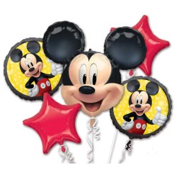 BOUQUET DE 5 BALLONS METALLIQUES MICKEY 