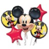 BOUQUET DE 5 BALLONS METALLIQUES MICKEY 