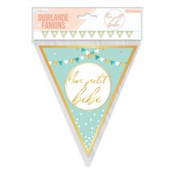 GUIRLANDE FANIONS BABY SHOWER GARCON