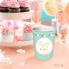 6 GOBELETS TURQUOISE MON PETIT BEBE OR 250 ML