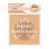 12 SERVIETTES JOYEUX ANNIVERSAIRE PARTY KRAFT