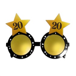 LUNETTES ETOILE ANNIVERSAIRE 20 ANS NOIR ET OR 