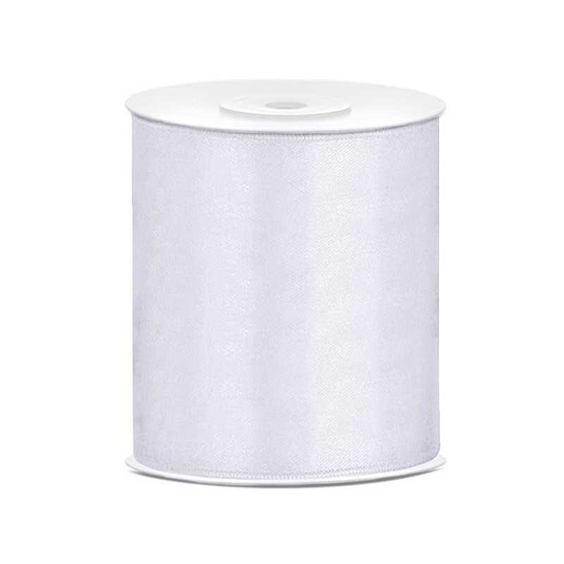 RUBAN SATIN BLANC 100 MM X 25 M