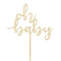 DECORATION EN BOIS OH BABY 13.5 X 17 CM 