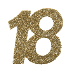 6 CONFETTIS PAILLETTES OR 18 ANS