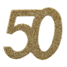 6 CONFETTIS PAILLETTES OR 50 ANS
