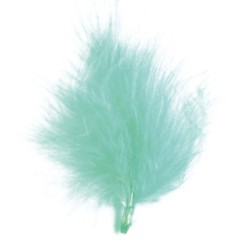 SACHET DE 20 PLUMES TURQUOISE 7 CM 