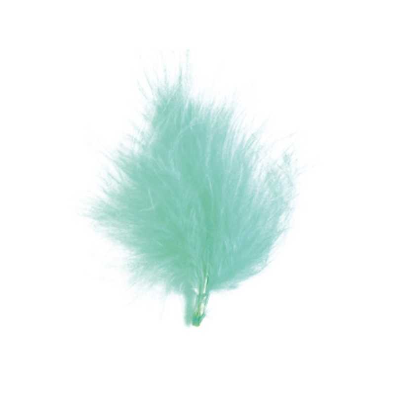 SACHET DE 20 PLUMES TURQUOISE 7 CM 